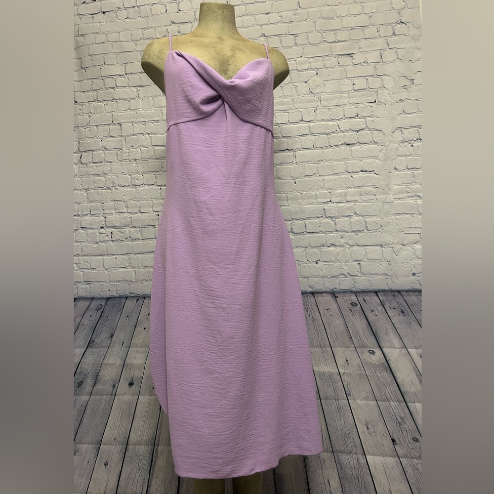 Anthropology See You Monday Lavender Maxi Dress with Twist Bodice